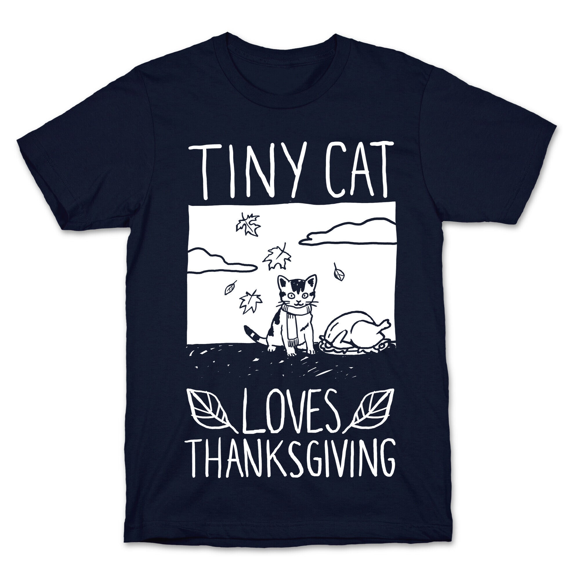 Tiny Cat Loves Thanksgiving T-Shirt